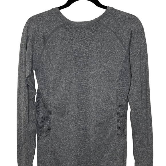 Zella Gray Round Neck Long Sleeves W/Thumbholes Plain/Mesh Looking Pattern - Picture 5 of 11